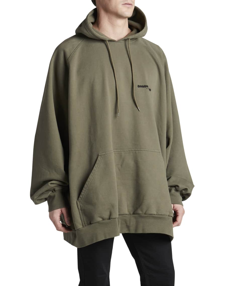 Balenciaga Men's Strike 1917 Logo Oversized Hoodie | Neiman Marcus