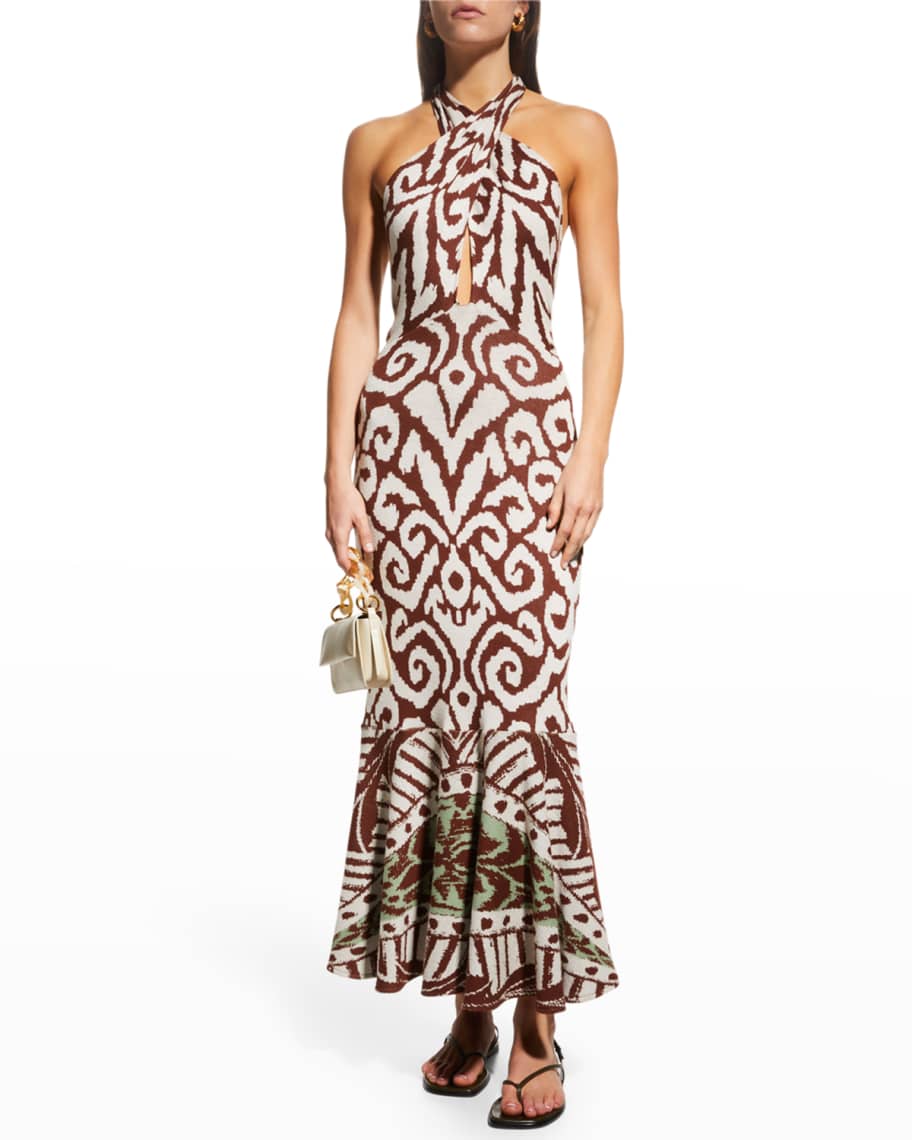 johanna ortiz halter dress Johanna Ortiz Tide Strength Halterneck Mini Dress