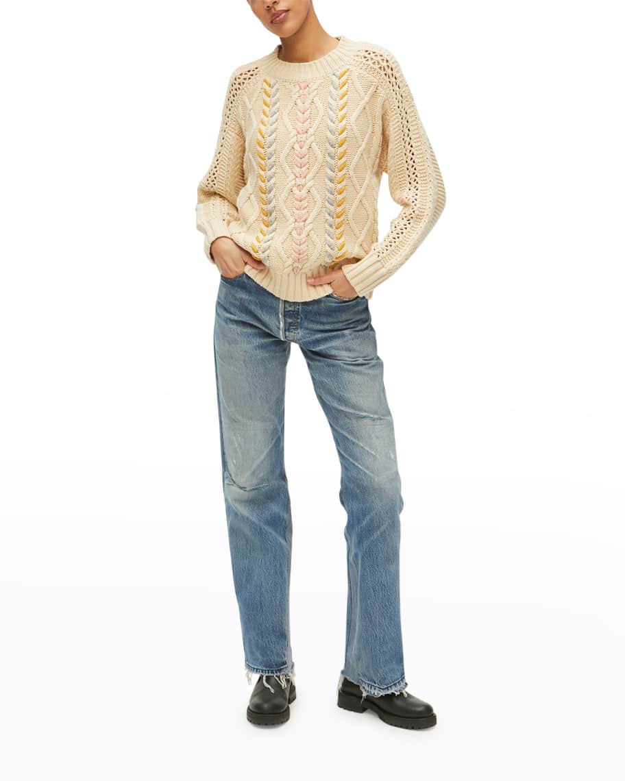 Michael Stars Grace Cable Knit Sweater Neiman Marcus