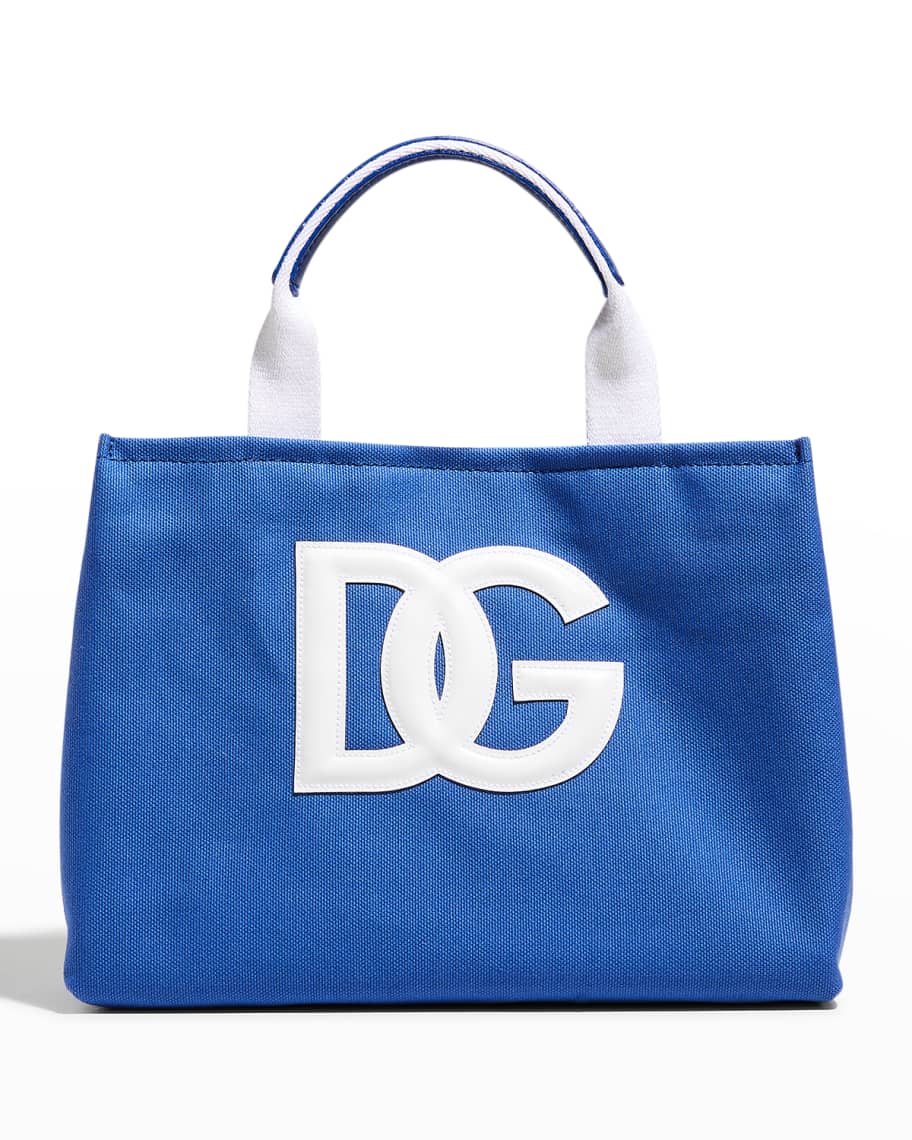 Dolce&Gabbana Girl's Canvas Logo Tote Bag | Neiman Marcus