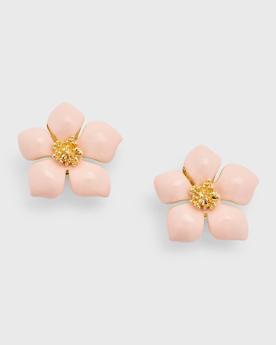 Oscar de la Renta Enamel Flower Strand Earrings - Bergdorf Goodman