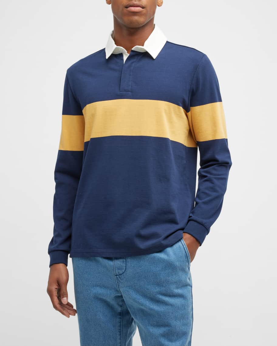 Onia Men's Concealed Quarter-Zip Rugby Polo Shirt | Neiman