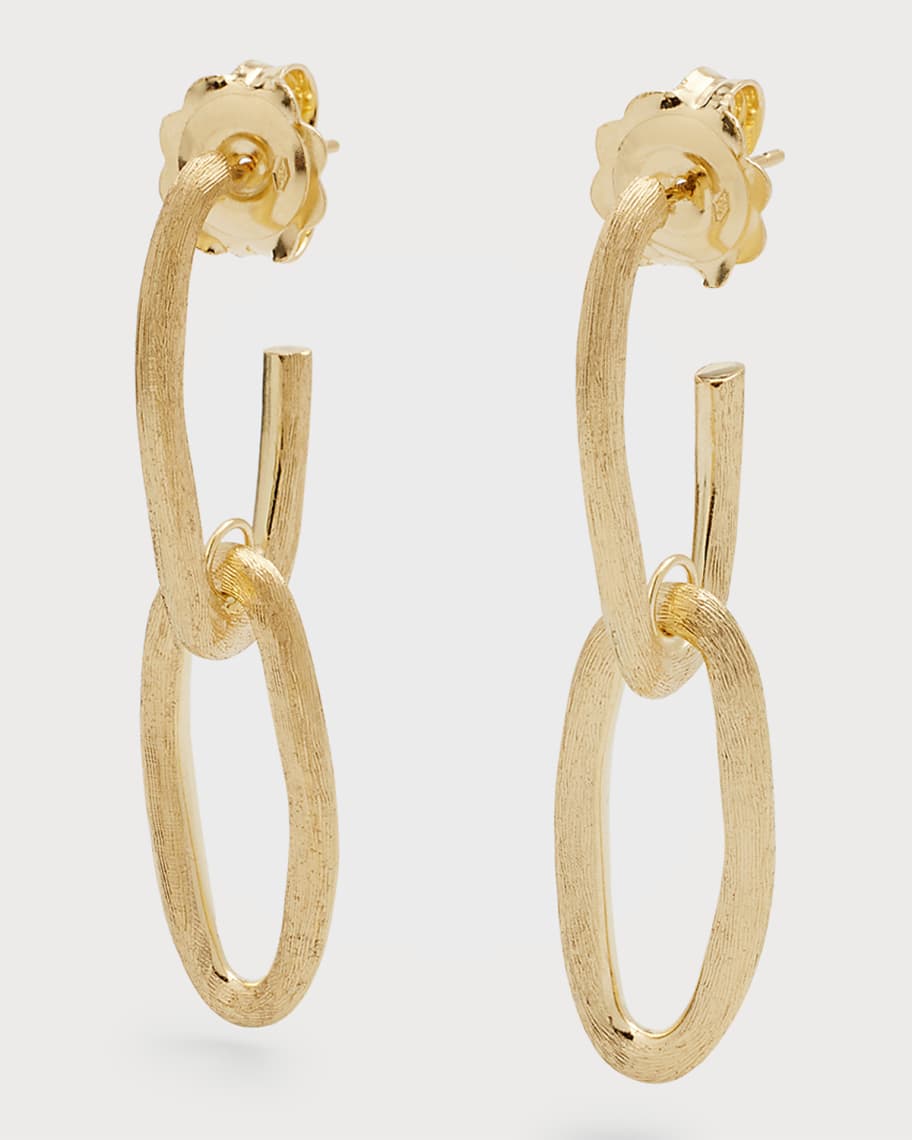 MARCO BICEGO 18K White Gold Diamond Silk Wist Drop Earrings
