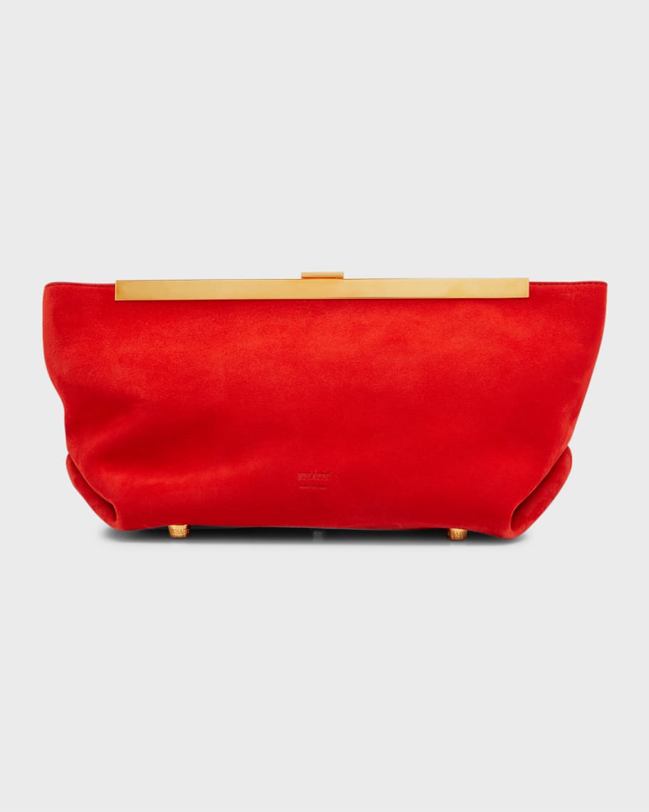 Monogram Suede Leather Envelope Clutch Bag – Penelopetom