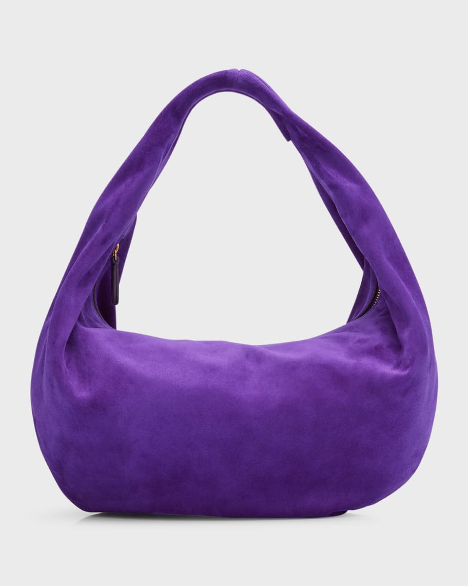 Olivia medium suede shoulder bag