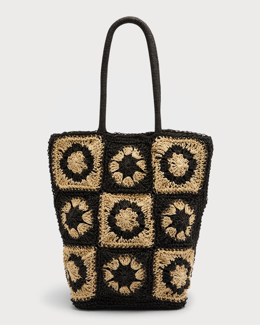 Valentino Embellished Crochet Fabric V-Ring Bag