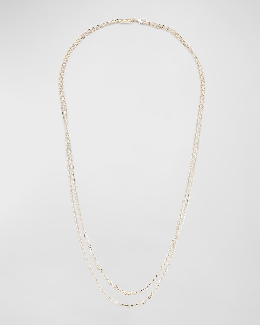Emanuele Bicocchi Men's Ice Double Chain Necklace, 22"L Neiman Marcus