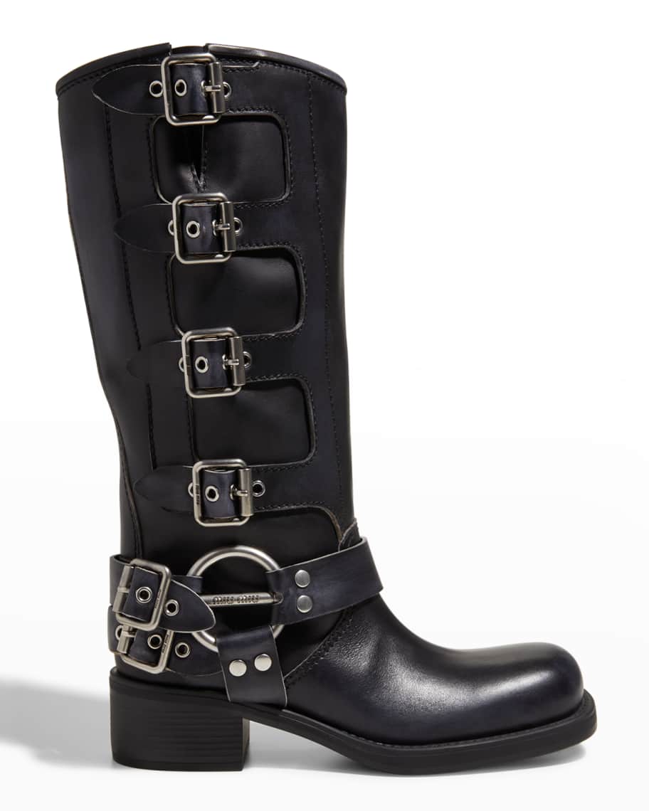 Biker boots with buckles sale