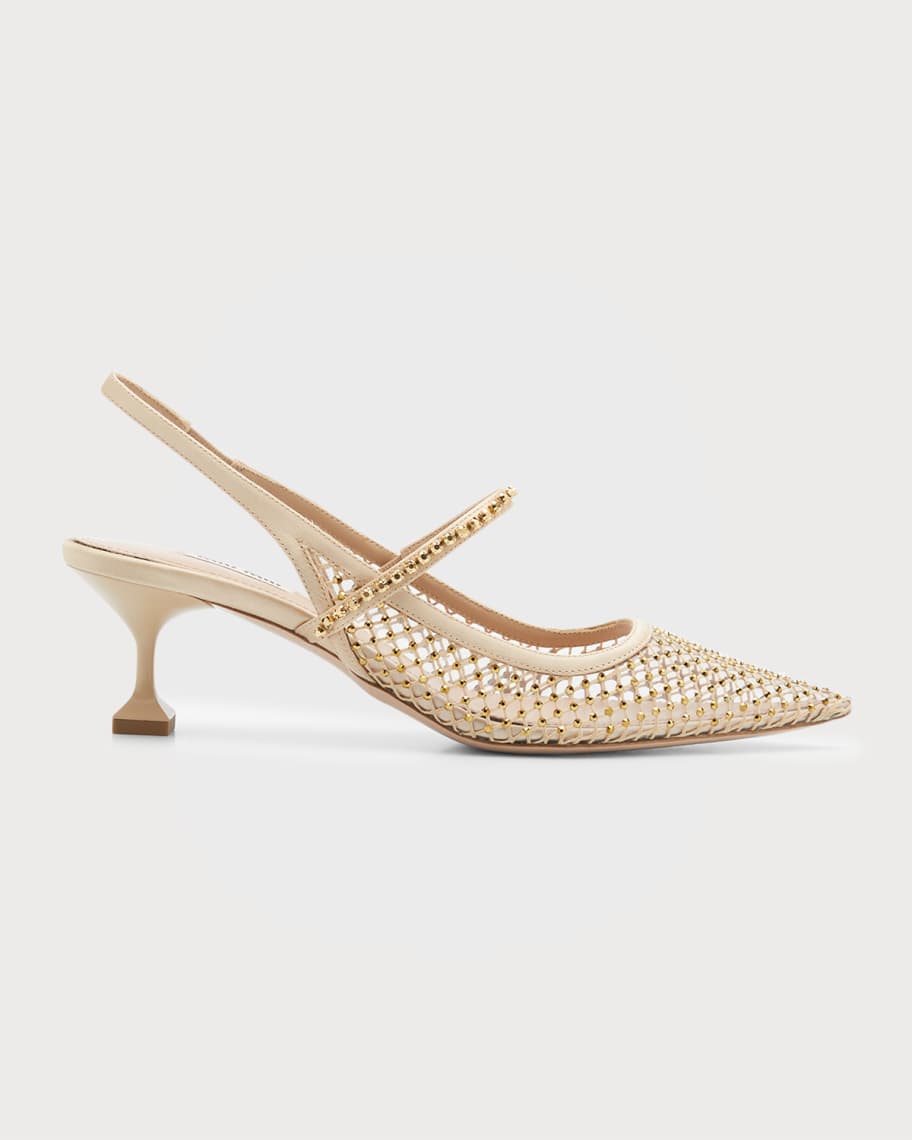 Miu miu crystal heels new arrivals