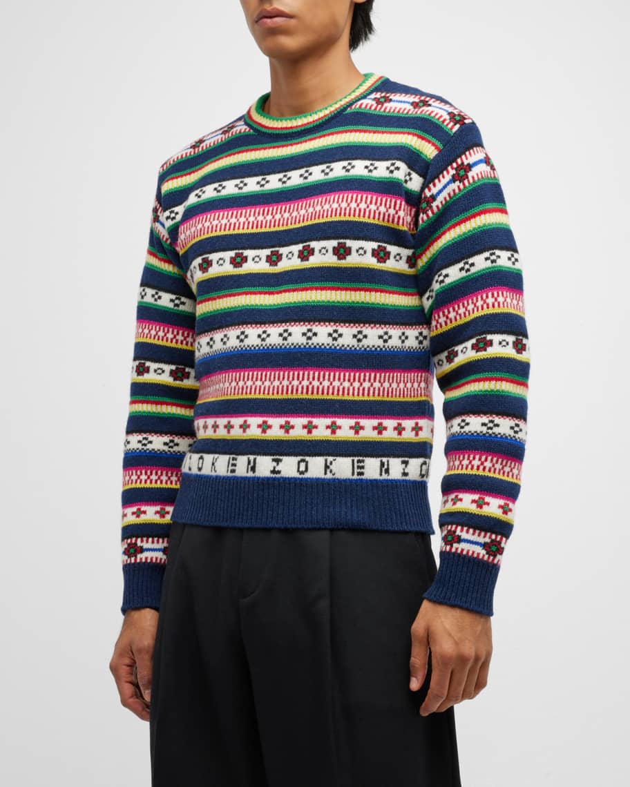 Kenzo Men's Fair Isle Crew Sweater | Neiman Marcus
