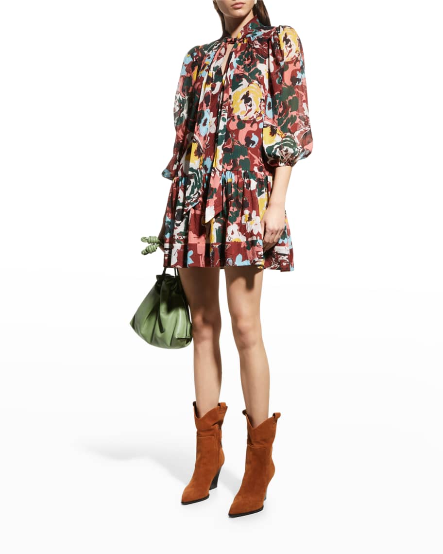 knee length dresses for ladies Short Pink Casual Summer Dress with Floral Print– PromGirl