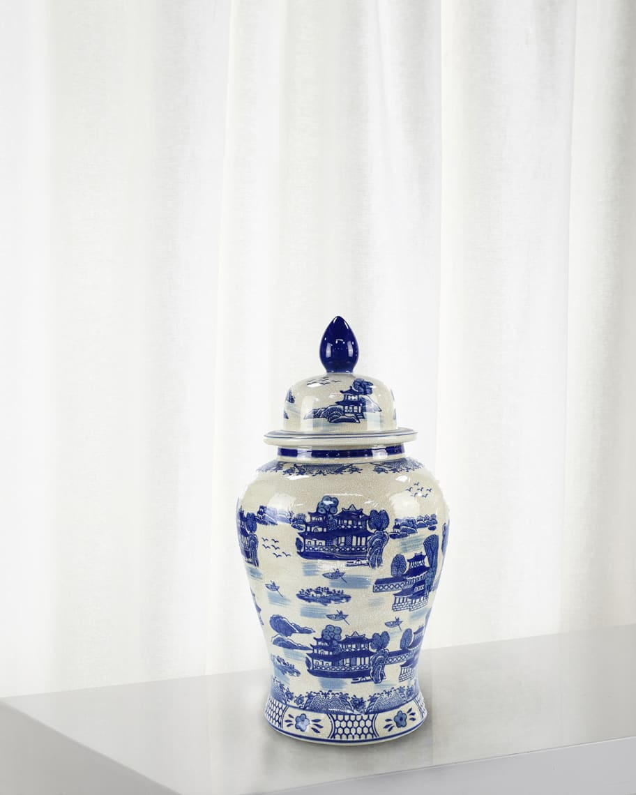 Chinese Shanshui Jar - 25"