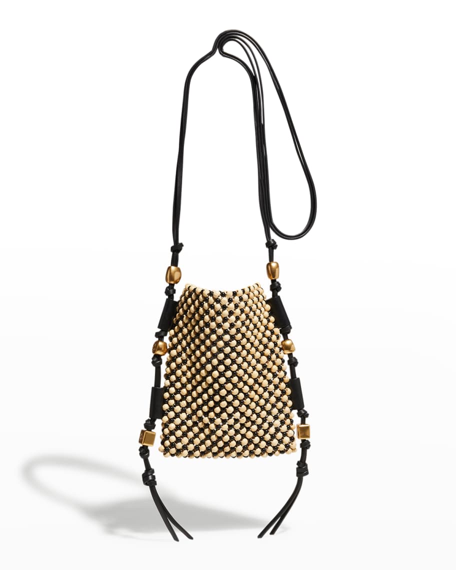 $130 Neiman Marcus Women's Black Star Studded Tassel Crossbody Purse  Bag