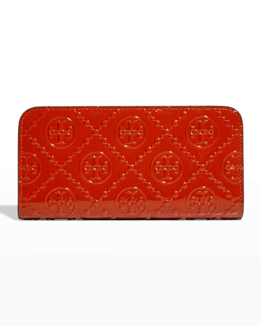 Tory Burch T Monogram Patent Leather Slim Wallet | Neiman Marcus