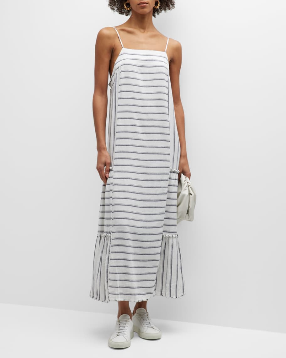 Splendid Thira Striped Maxi Dress with Pockets Neiman Marcus