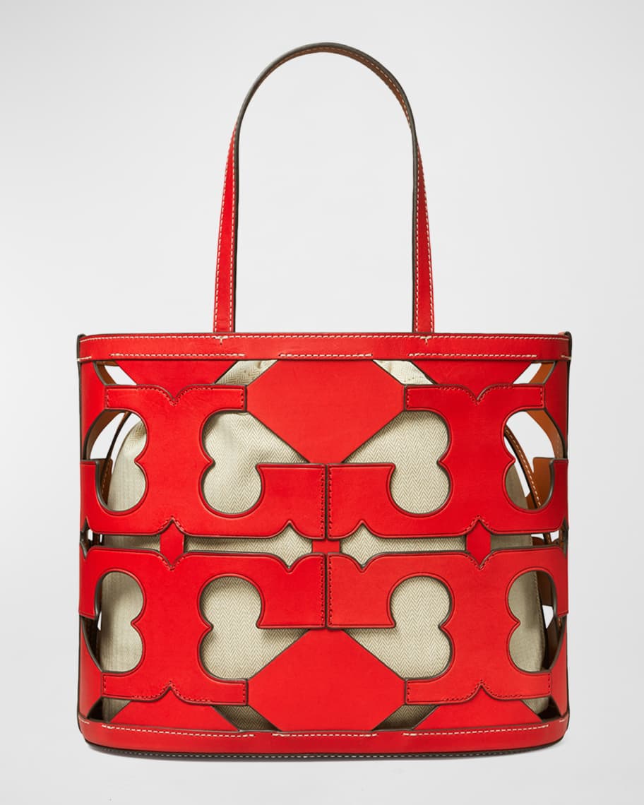 Tory Burch Small Cutout Logo Tote Bag | Neiman Marcus