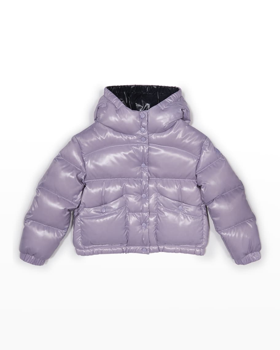 Moncler Girl's Bardanette Hooded Puffer Jacket, Size 8-14 | Neiman Marcus