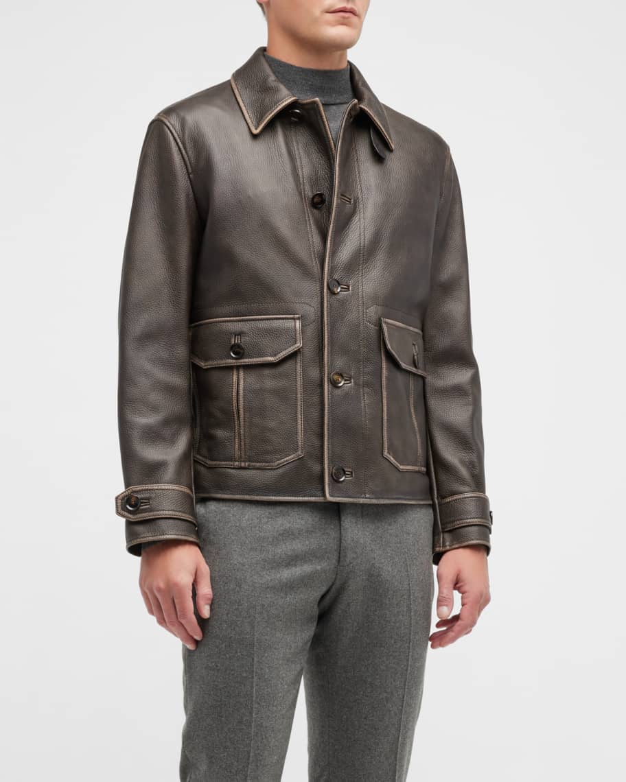 Neiman marcus mens deals leather jacket
