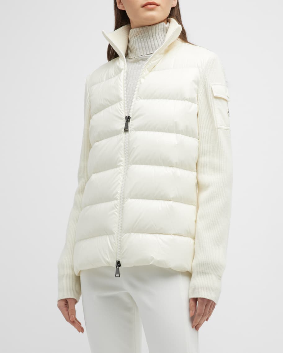 Moncler Puffer Knit Cardigan | Neiman Marcus