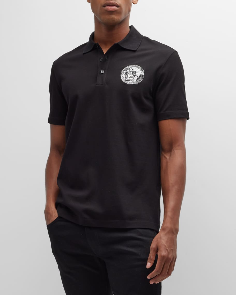 Medusa patch cotton polo shirt Clearance