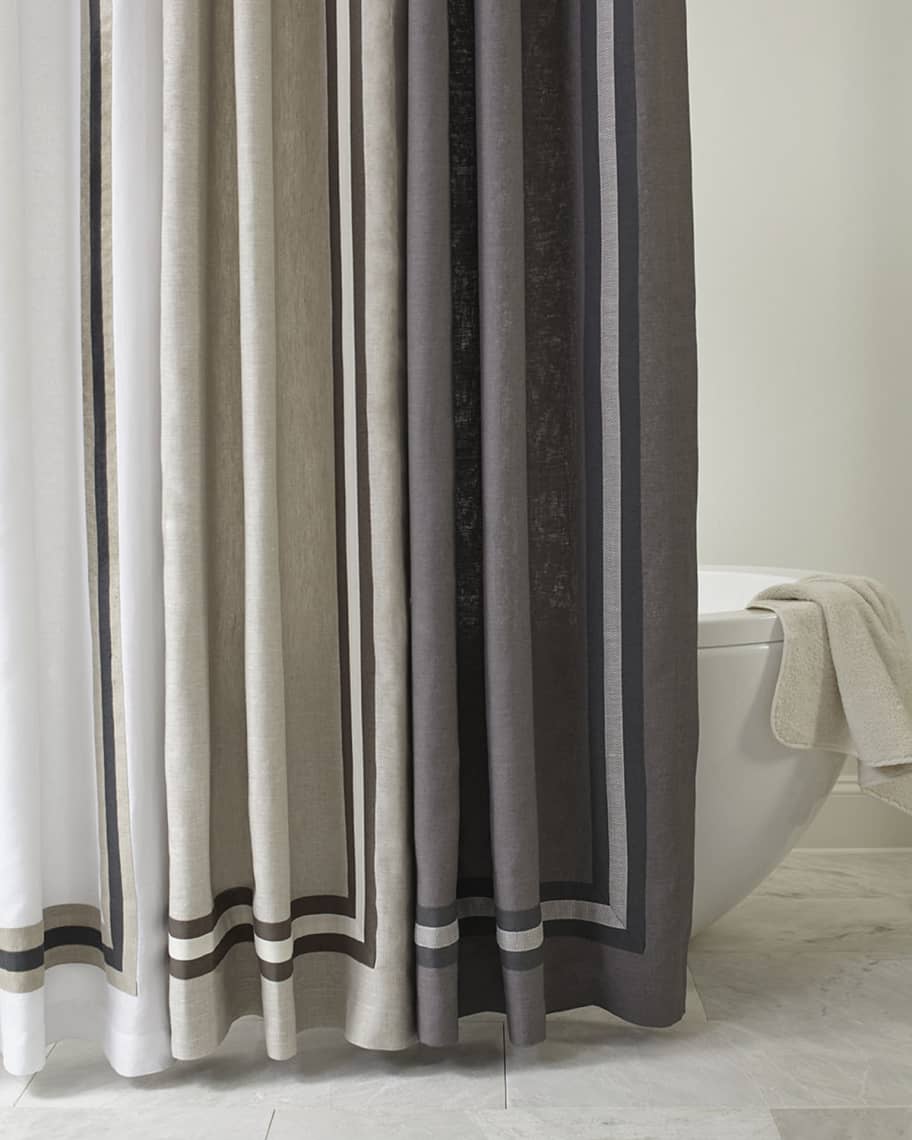 Home Treasures Torino Linen Shower Curtain, 72x72 Neiman Marcus