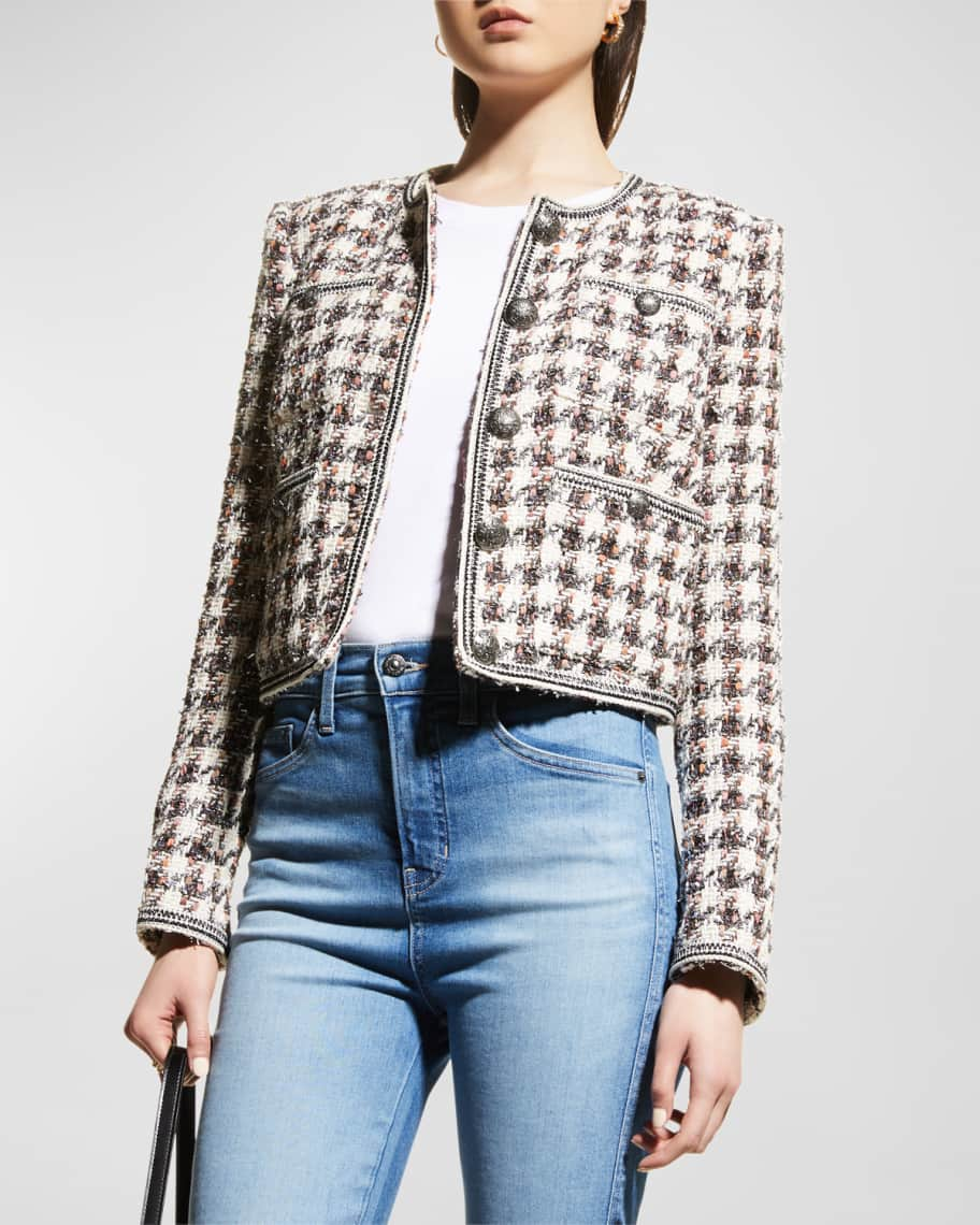 Veronica Beard Alessia Tweed Single-Breasted Jacket