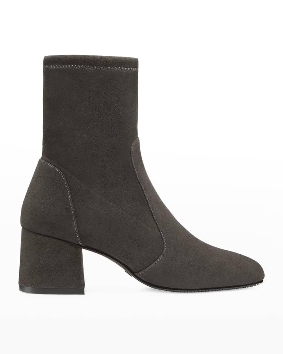 Stuart Weitzman Sleek Suede Sock Booties Neiman Marcus