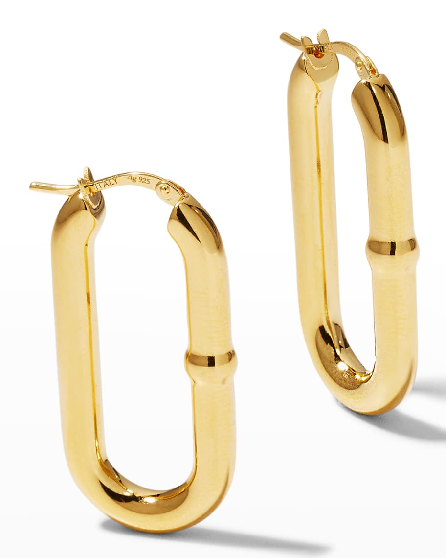 Bottega Veneta Hing-Back Hoop Earrings | Neiman Marcus