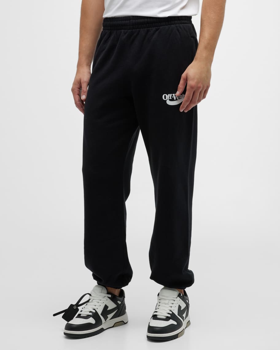 OffWhite Men's Arrow Monster Embroidered Sweatpants Neiman Marcus