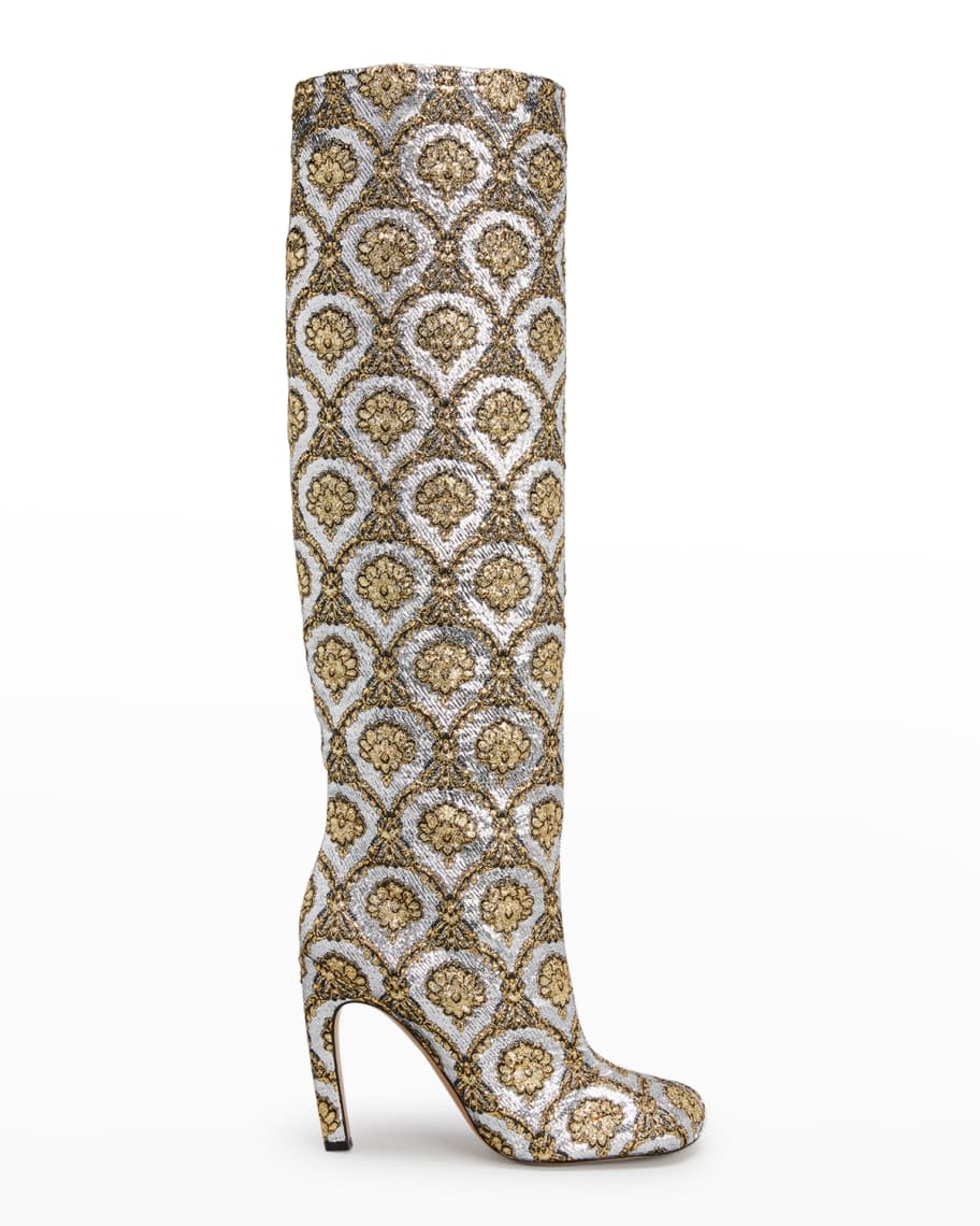 Dries van 2024 noten brocade boots