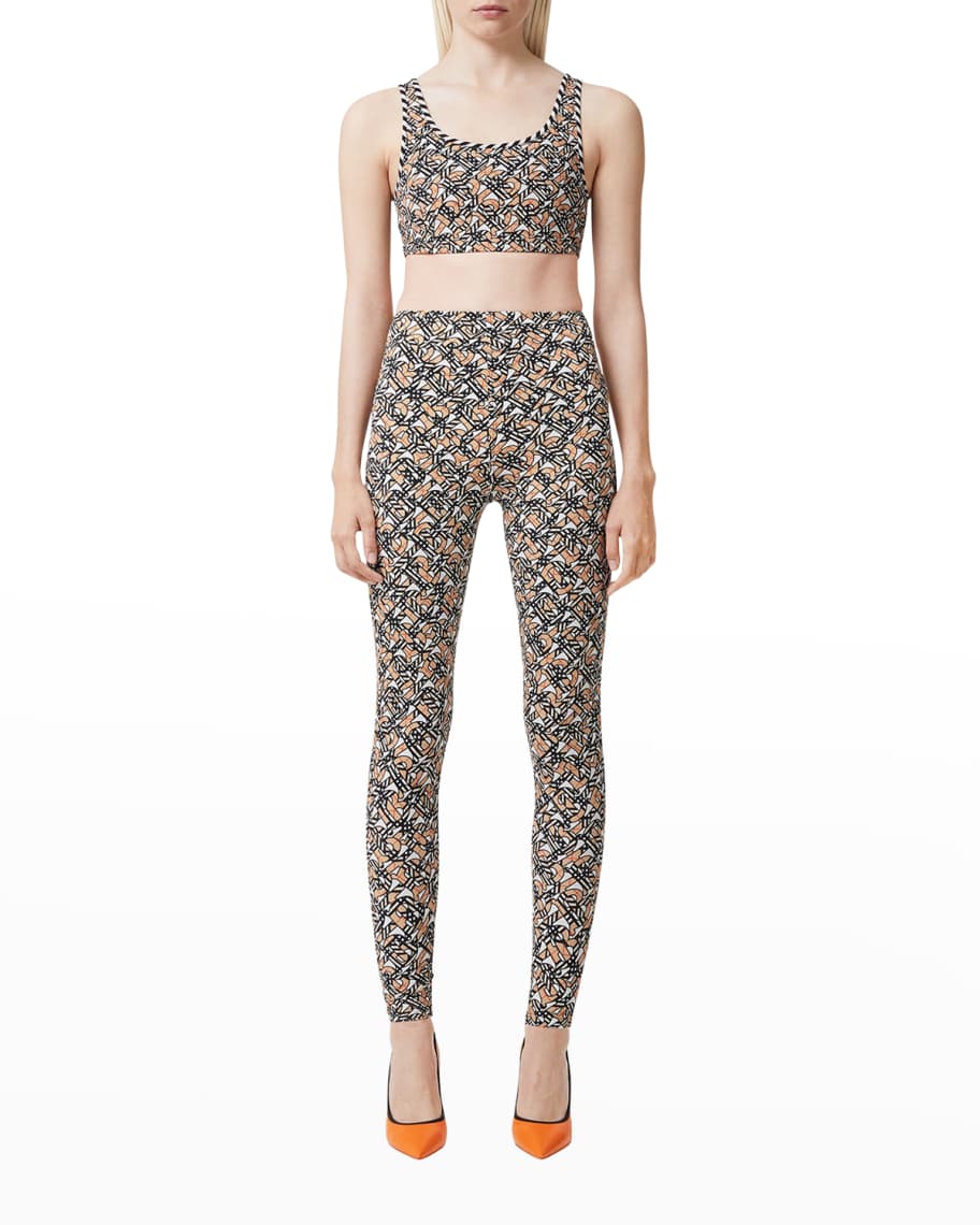 Burberry Madden TB-Monogram Leggings | Neiman Marcus