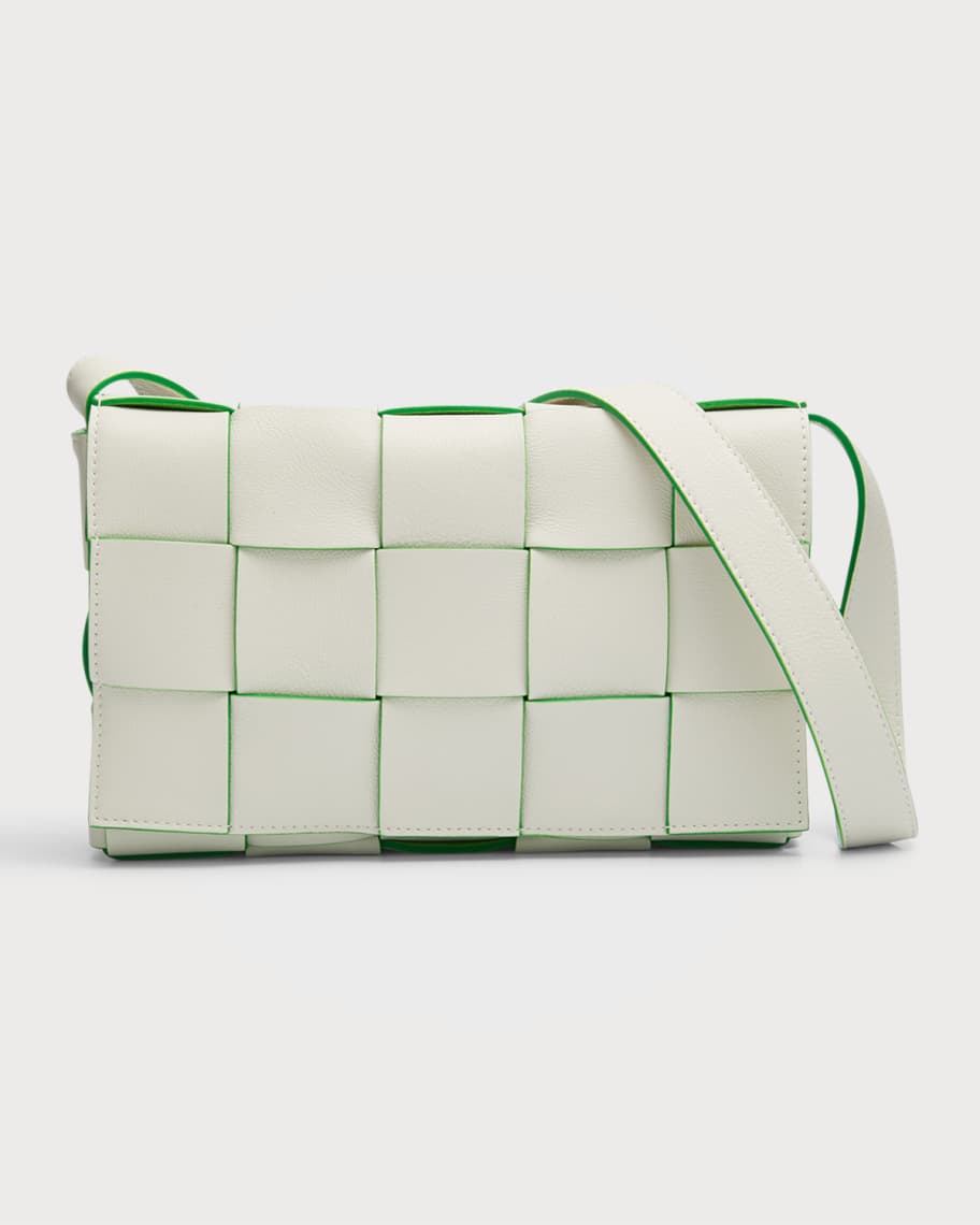 【BOTTEGA VENETA】Intrecciato Bicolor Calf Mini Cassette Bag Bottega Veneta Cassette Bicolor Intrecciato Crossbody Bag