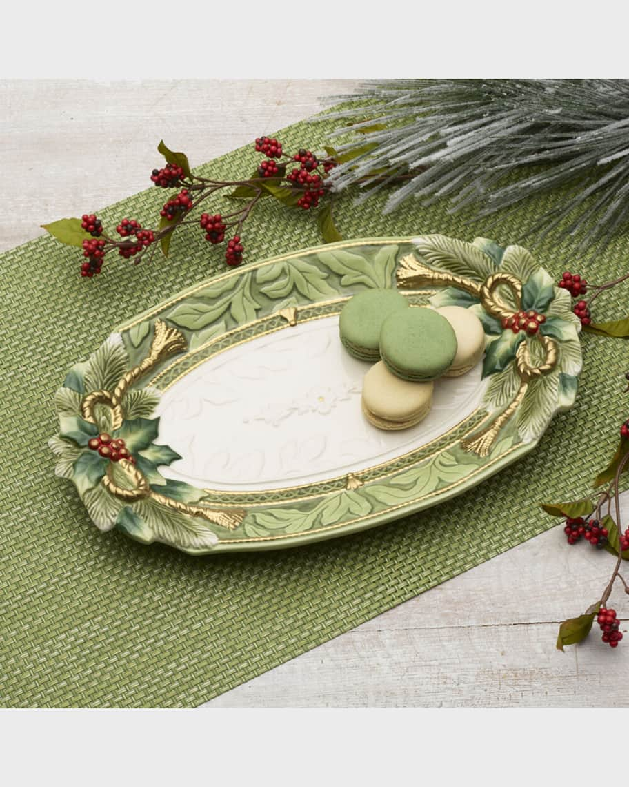 Fitz and Floyd Cottage Christmas Assorted Snack Bowls, Set of 4