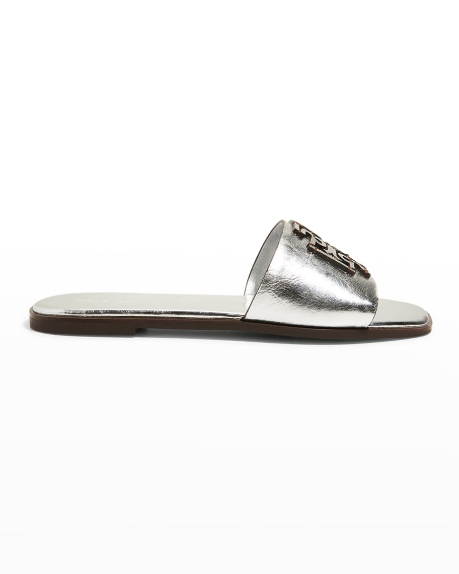 Tory Burch Ines Metallic Medallion Flat Sandals | Neiman Marcus