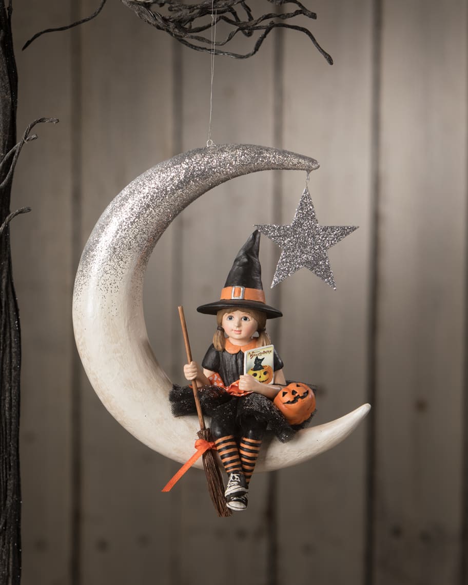 Bethany Lowe Little Fraya Witch On Moon Halloween Decoration Neiman