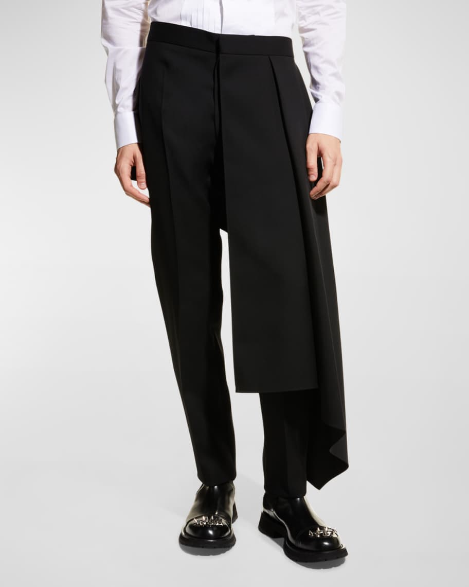 McQueen Men's Tuxedo Pants with Apron | Neiman Marcus
