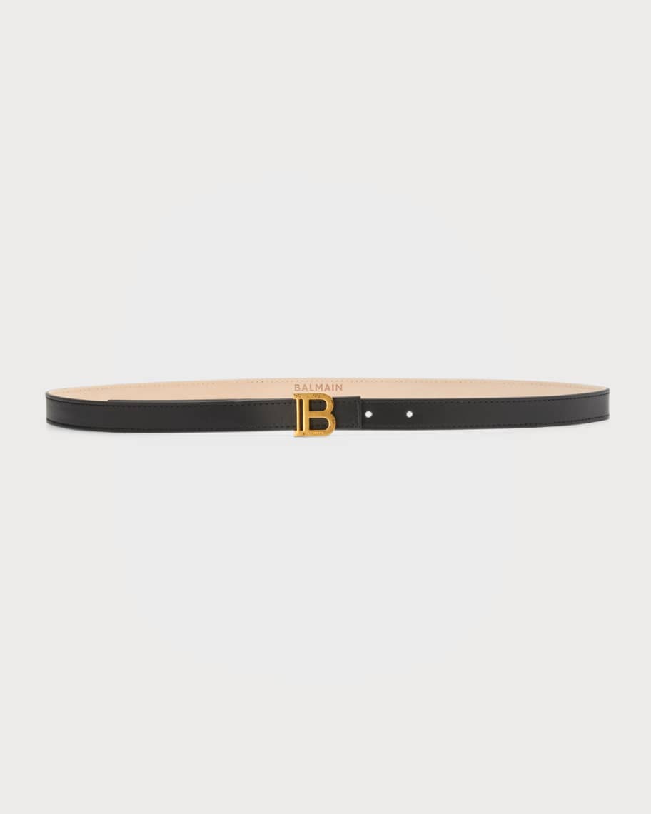 【送料&関税込】Balmain Thin B-belt Thin calfskin B-Belt - Women | BALMAIN