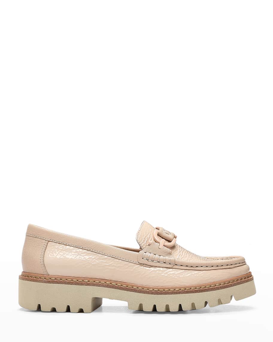 Donald J Pliner Helioci Patent Chain Sporty Loafers | Neiman Marcus