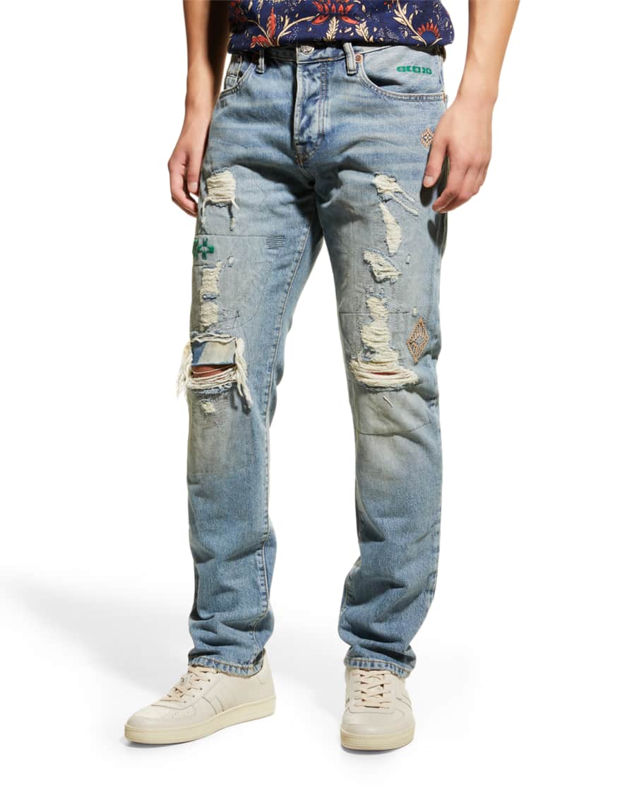Scotch & Soda Men's Ralston Organic Destroyed Jeans | Neiman
