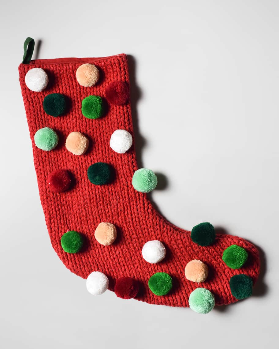 Coton Colors Christmas In The Village Pom Pom Stocking Neiman Marcus