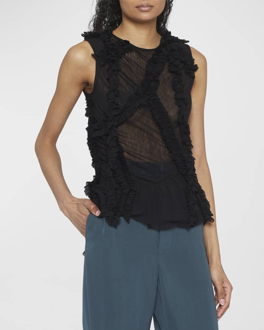 Valentino Garavani Sheer Chiffon Tank Top