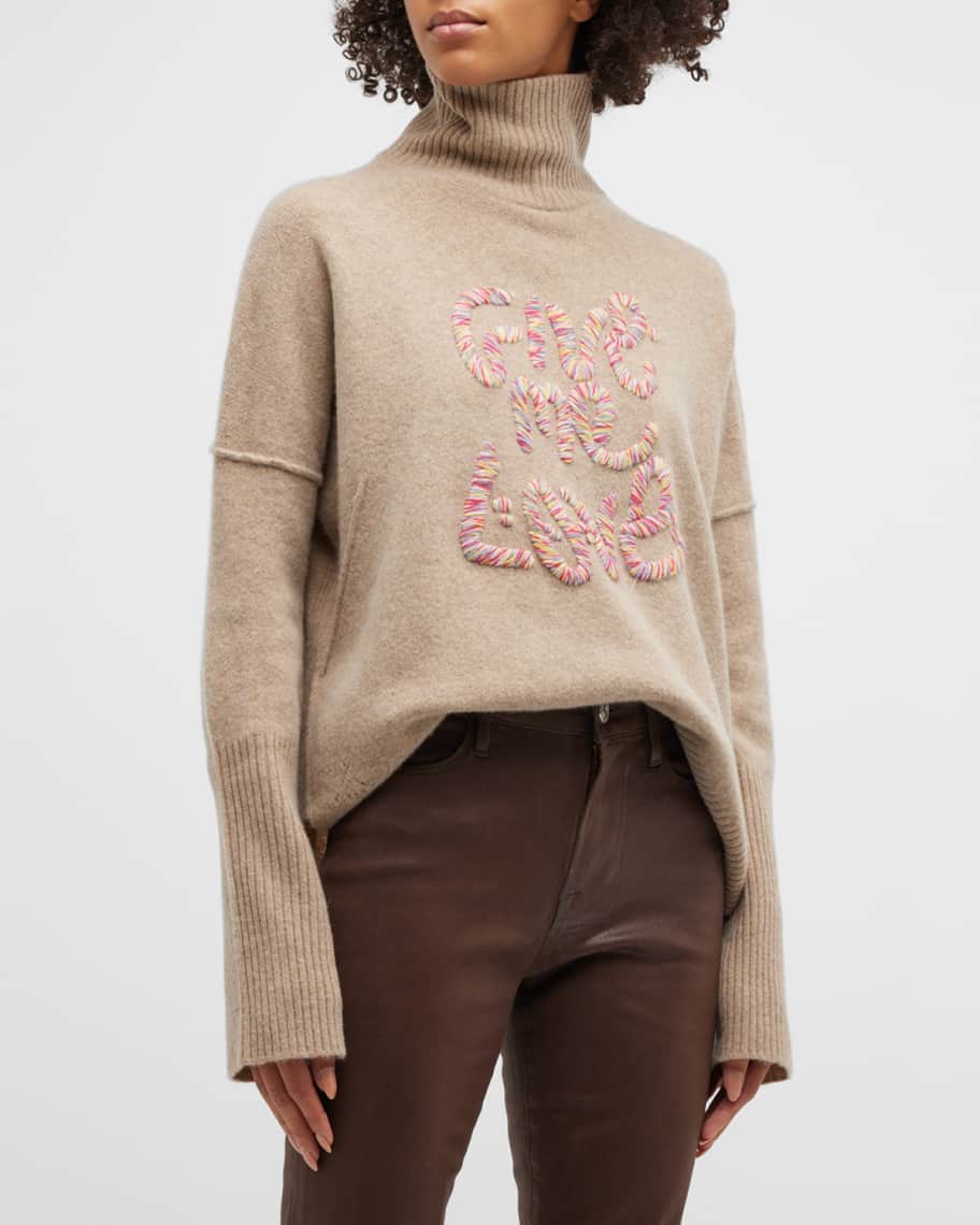 Zadig Voltaire Alma We Give Me Love Turtleneck Sweater Neiman Marcus