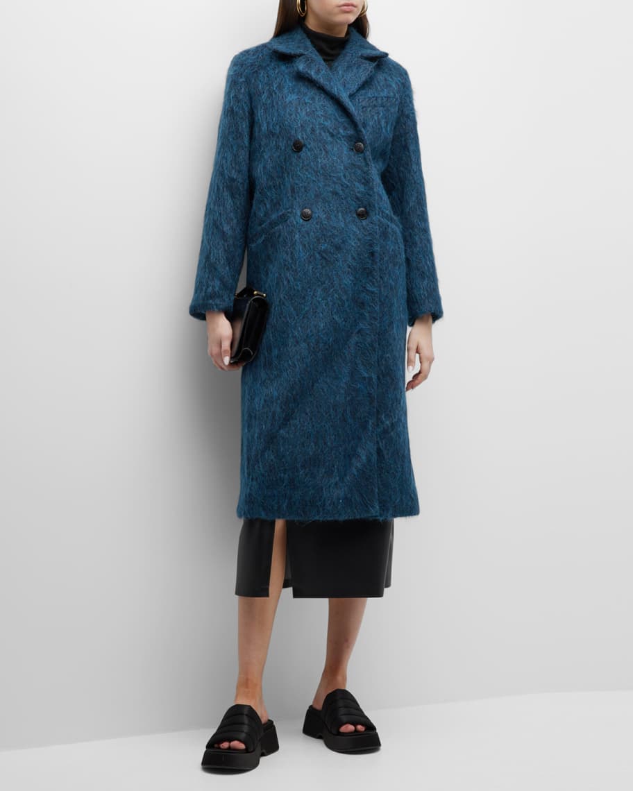 ジャケット・アウター GANNI Fluffy Wool Coat 38 Ganni Fluffy Wool Coat | Neiman Marcus