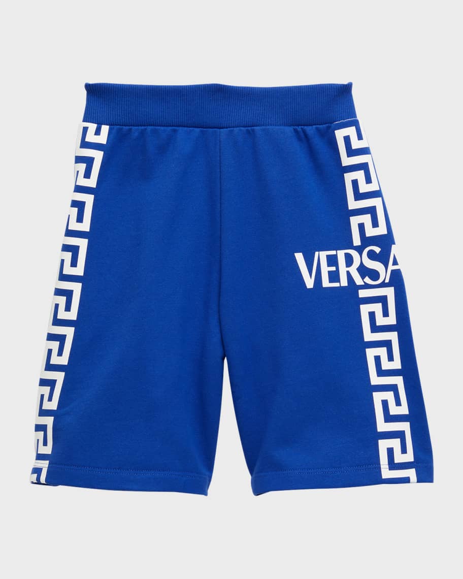 Versace Boy's Greca Logo Bermuda Shorts, Size 4-6 | Neiman Marcus