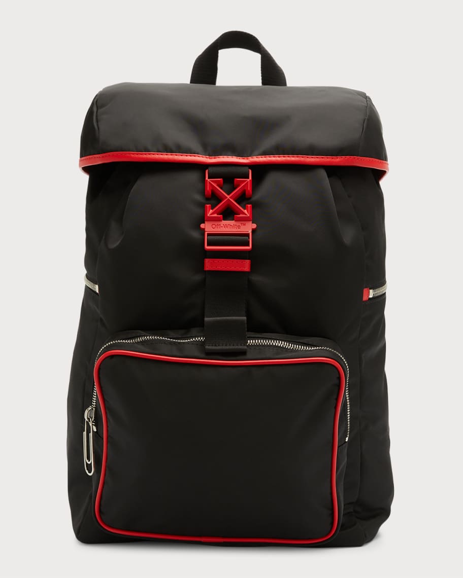 Luxury backpack - Off-White gray backpack with iconic arrows on