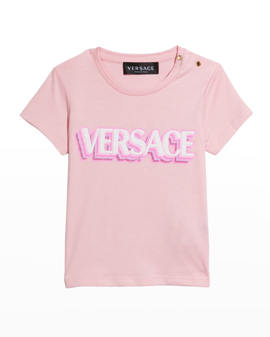 reductor fyrretræ Luftpost Versace Girl's Glitter Logo T-Shirt, Size 12M-36M | Neiman Marcus