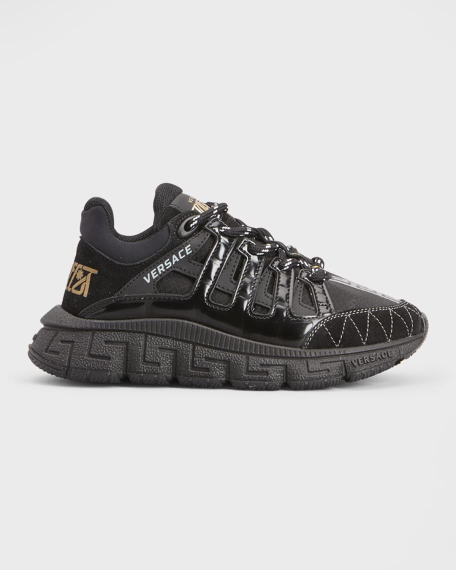Versace Kid s Trigreca Printed Low Top Trainer Sneakers Kids Neiman Marcus