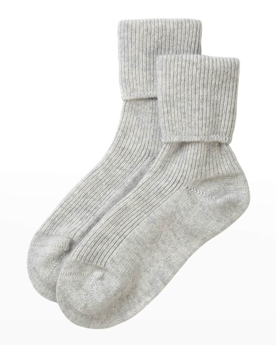 Johnstons Of Elgin Grey Cashmere Bed Socks Neiman Marcus