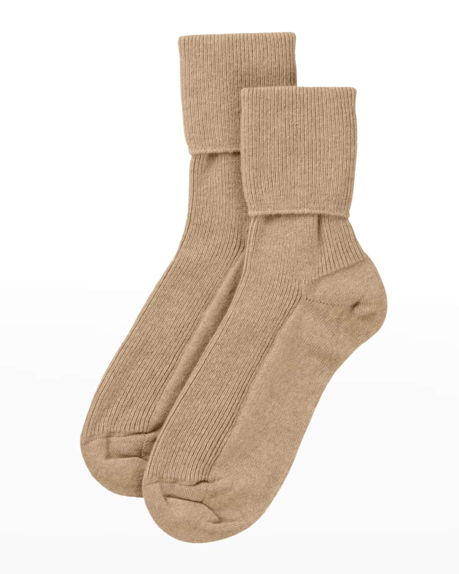 Johnstons Of Elgin Cashmere Ribbed Socks Neiman Marcus