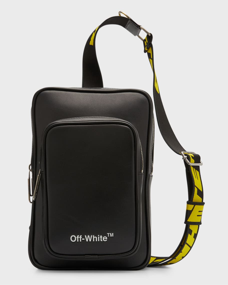 Off White Men s Hard Core Logo Sling Crossbody Bag Neiman Marcus
